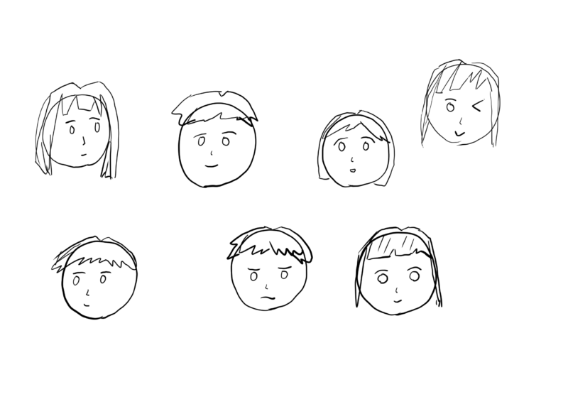 sensei顔の基礎練習の絵