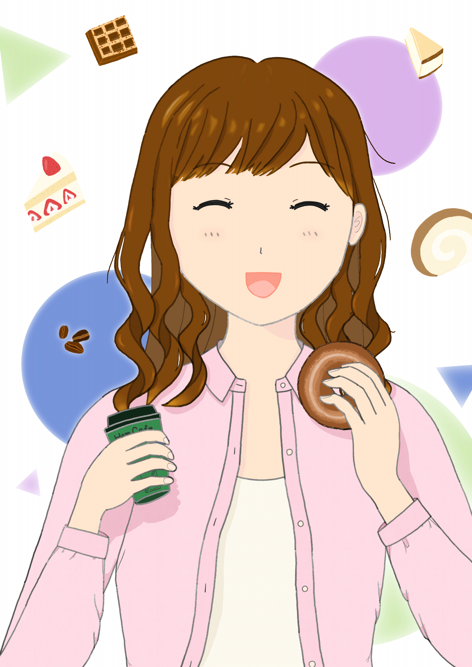 オリジナルイラスト5作目の彩色した画像